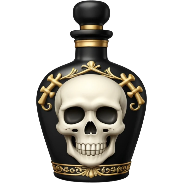 an elegant black poison bottle, no skull  emoji