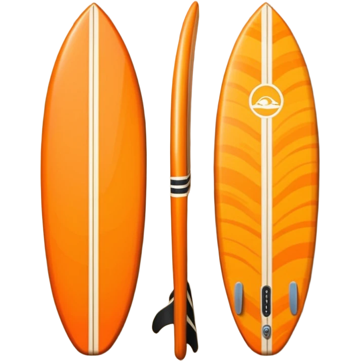 orange pattern surfboard emoji