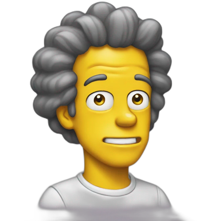 Honer Simpson con i capelli emoji
