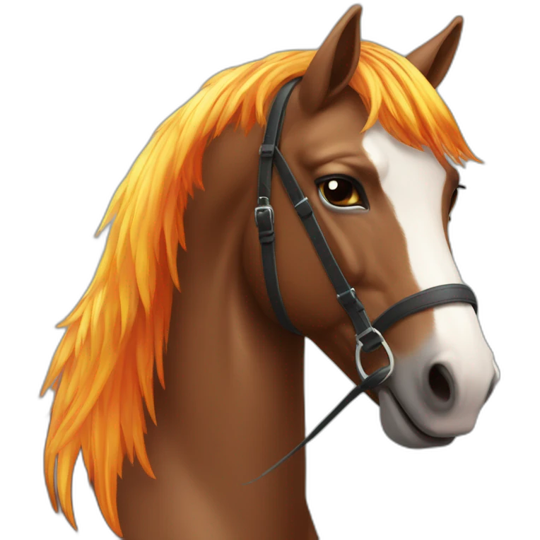 flamant sur poney emoji