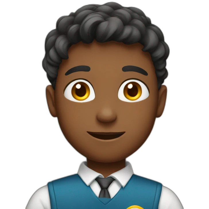 boy at school in a red uniform emoji