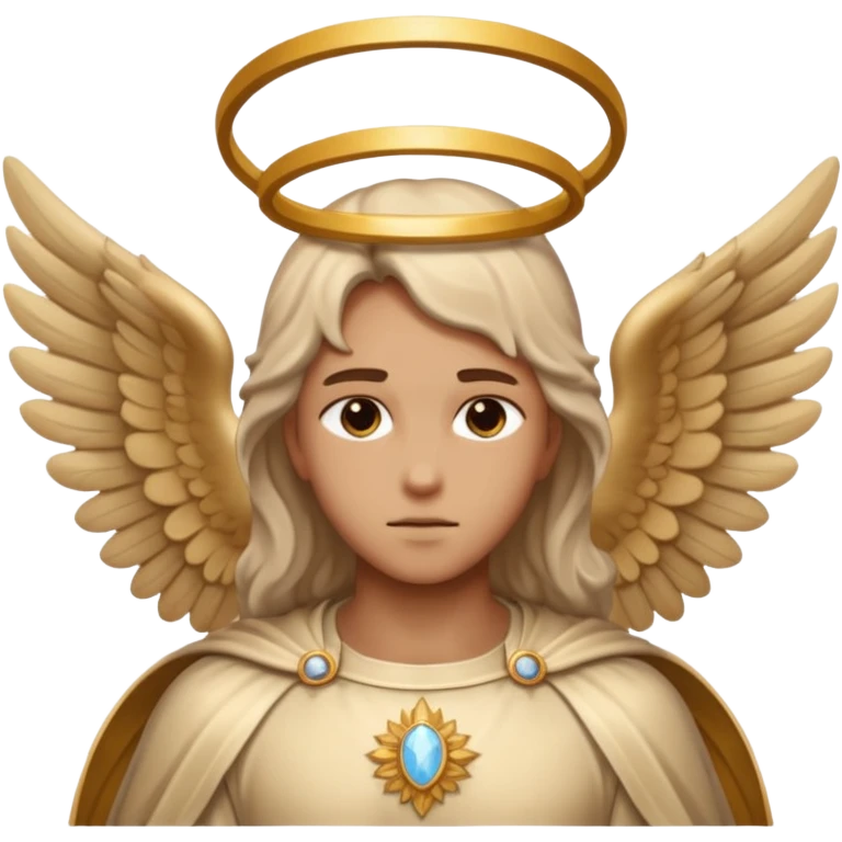 Aesthetic biblical face covered archangel emoji