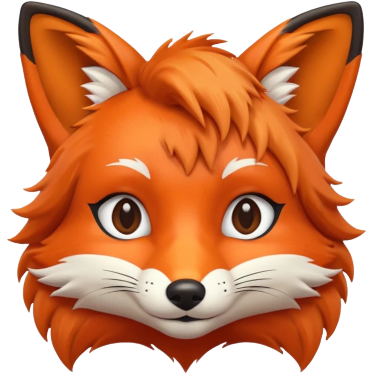 fox wearing makeup emoji