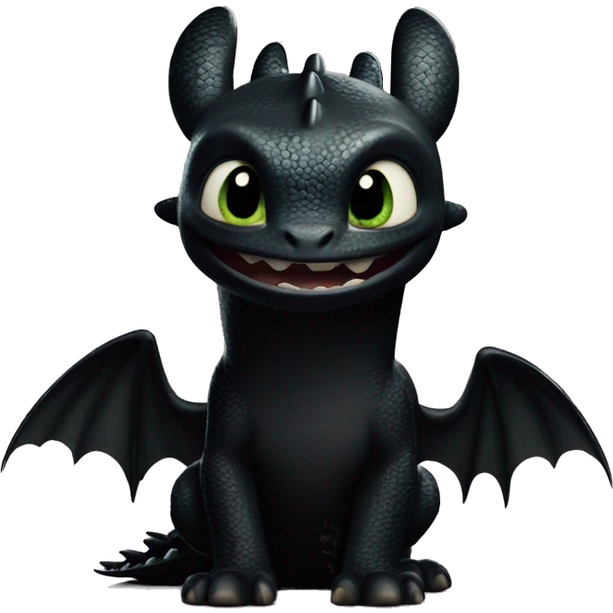 Toothless from how to train your dragon emoji