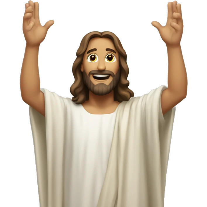 Jesus Christ saying hi  emoji