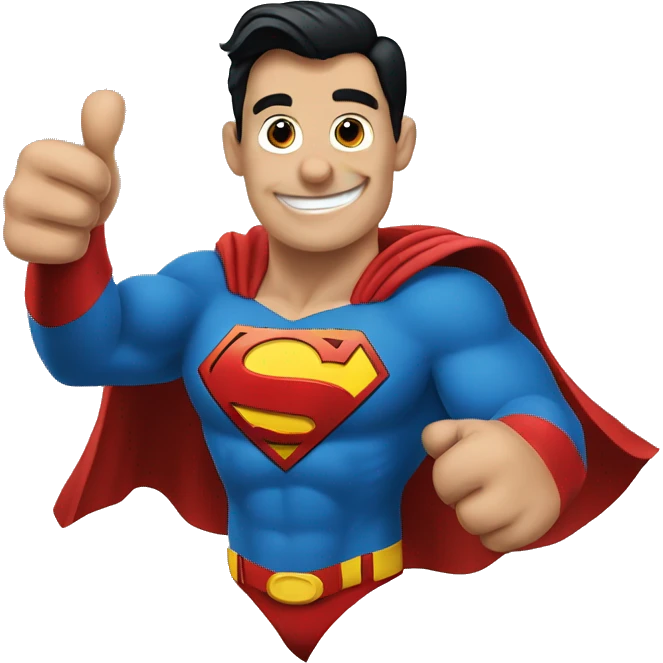 superman thumbs up emoji