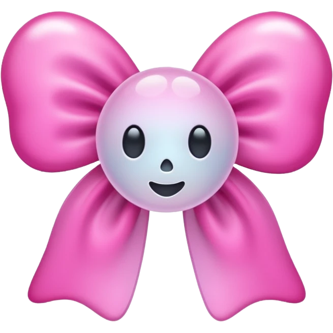 bow pink with ghost emoji