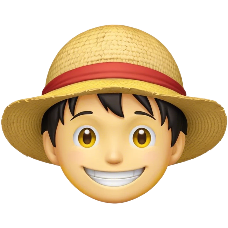 smiling emoji with luffy hat  emoji