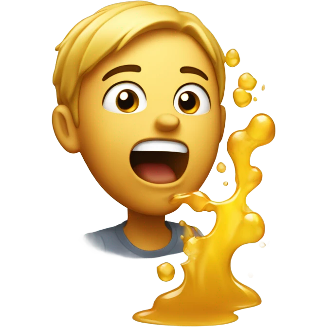 Throwing up honey emoji