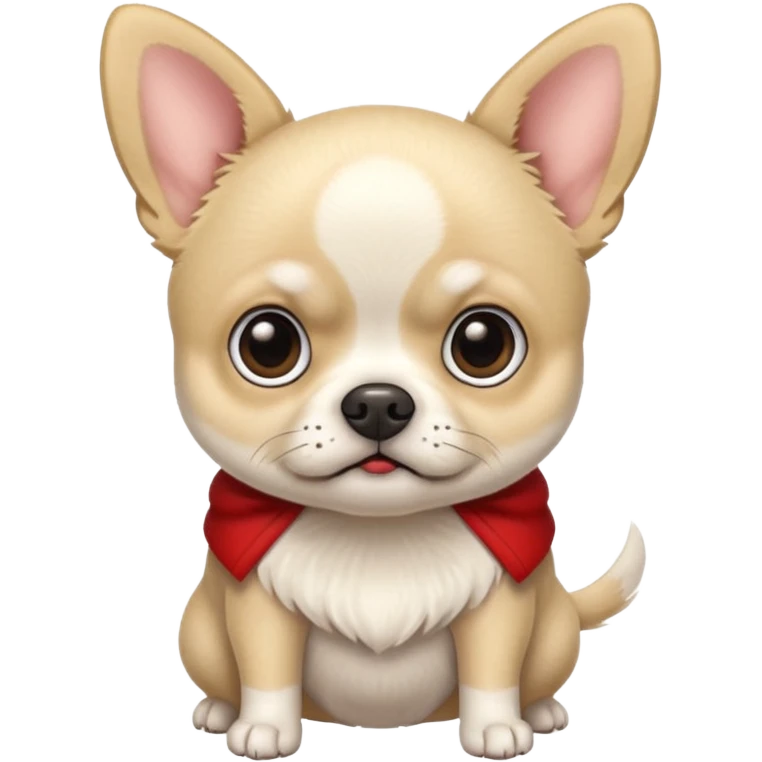 White chihuahua/pug mix emoji