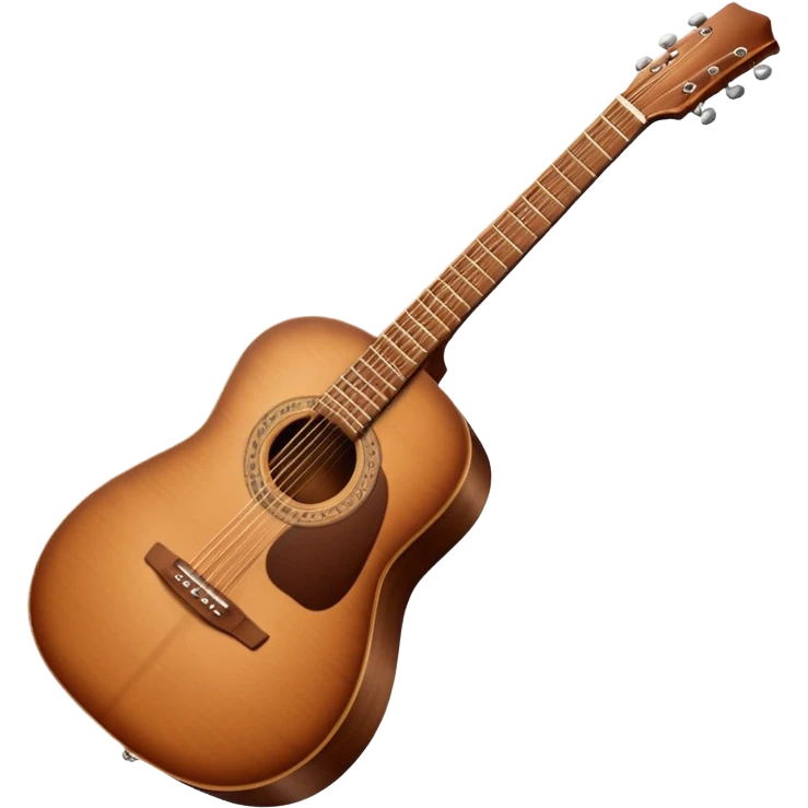 Brown acoustic guitar emoji