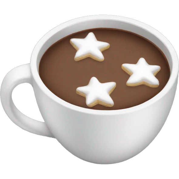 A winter cup of hot chocolate. emoji