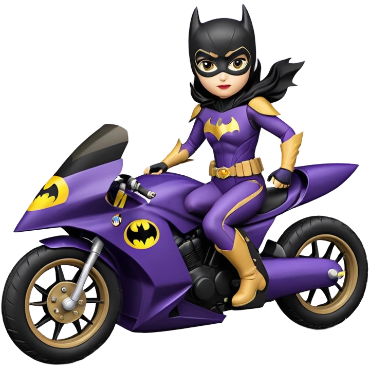 scale racing sexy fitted Batgirl’s heroic armor midnight-colored tight outfit 1970’s tv style dark knight stealthy accurate sporty safe plush deluxe off-road pursuit drifting F1 car lexus (black hair, shoulders back against seat) rally emoji