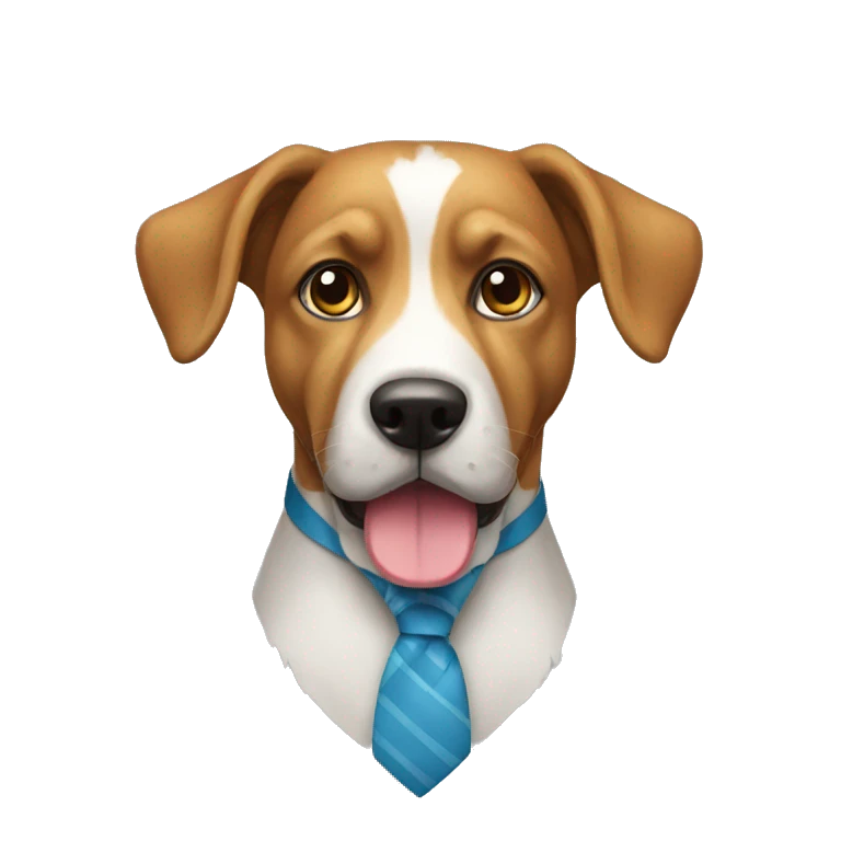 Un perro con corbata emoji