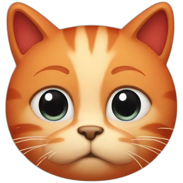 Sad red cat with tears emoji