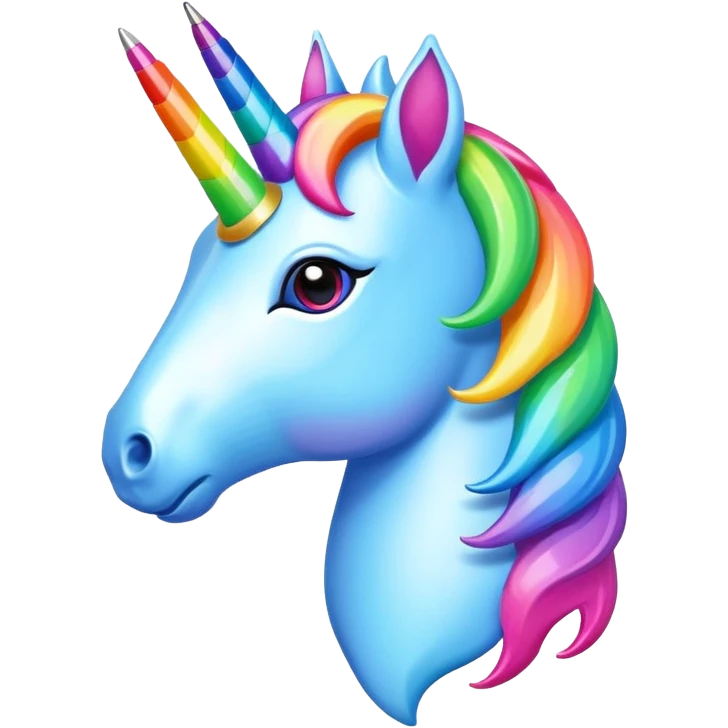 A unicorn rainbow pen emoji