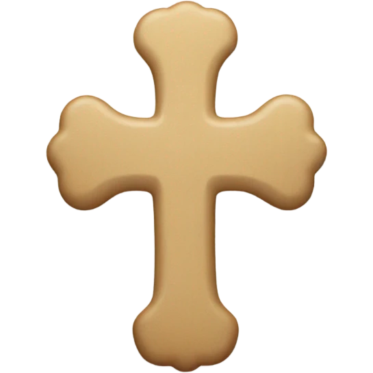 Make a cute and beige cross  emoji