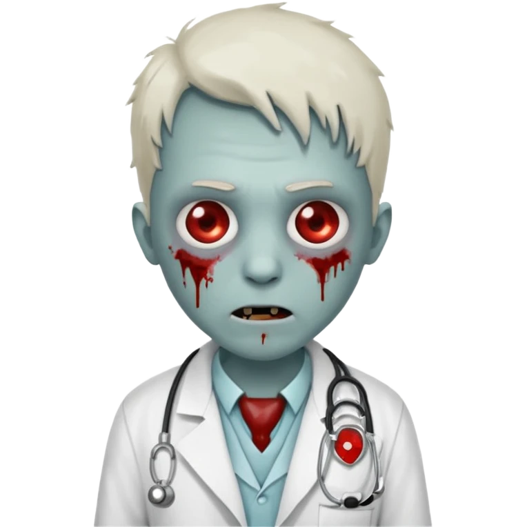 Zombie doctor with stethoscope emoji