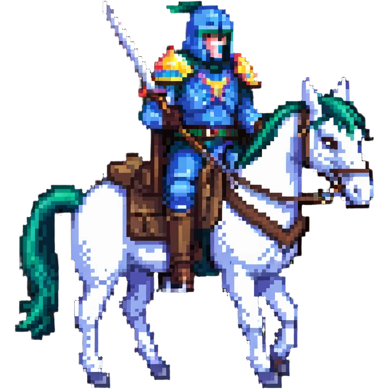 Fierce war lord on horseback emoji