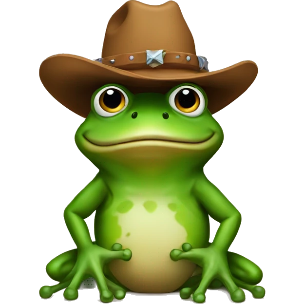 Cowboy frog emoji
