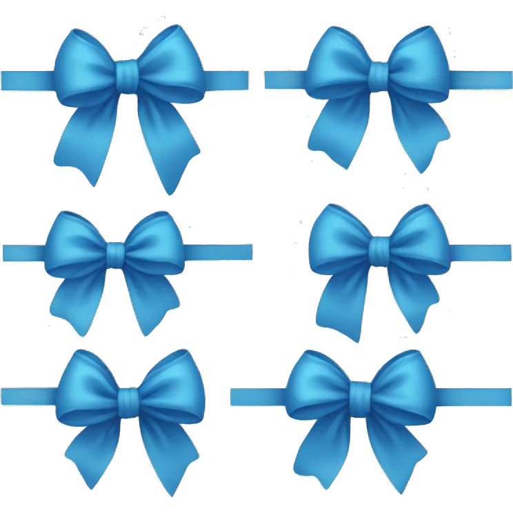 Blue bow emoji