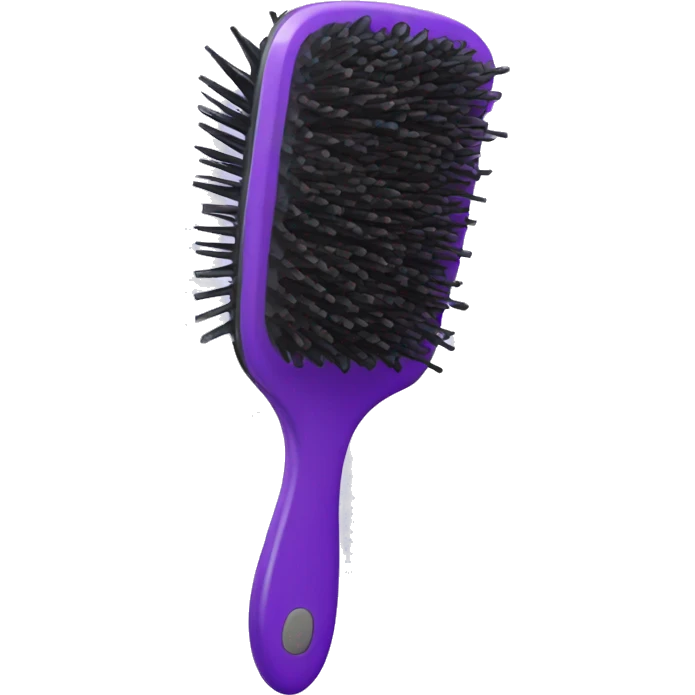 Purple hairbrush  emoji