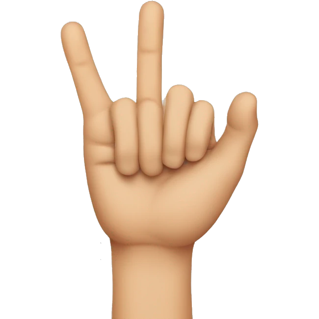 Hand showing L with fingers  emoji