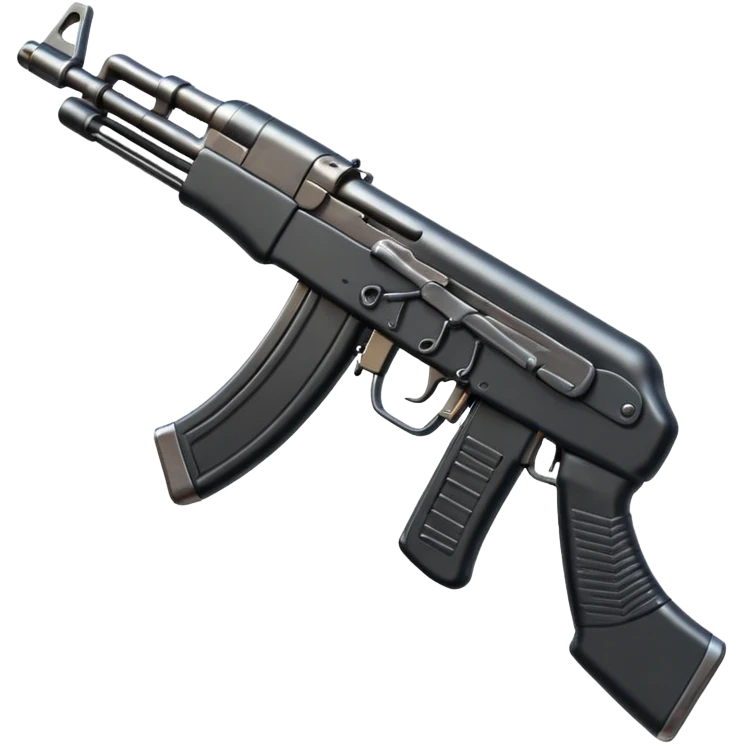 Ak 47 gun emoji in realestic and tilt it with some angle emoji