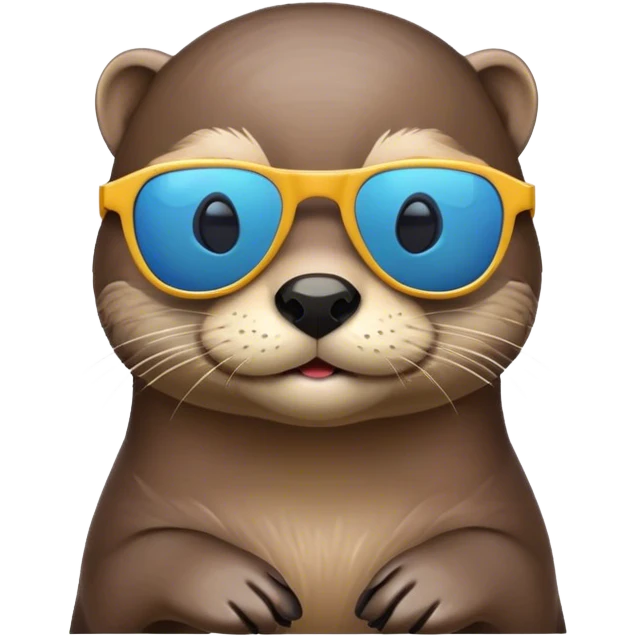 Otter with sunglasses emoji