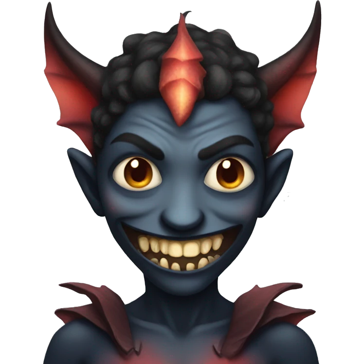 Demon fairy with sharp teeth emoji