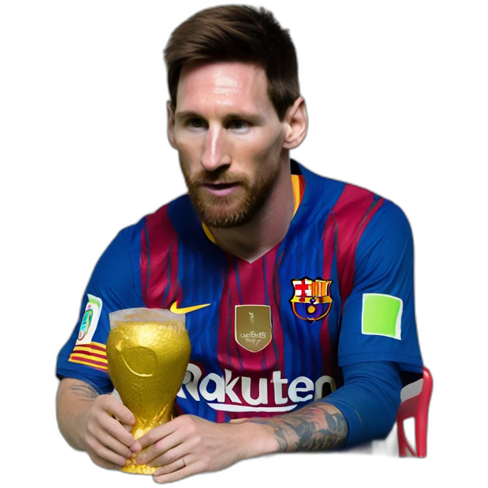 Messi tomando mate emoji