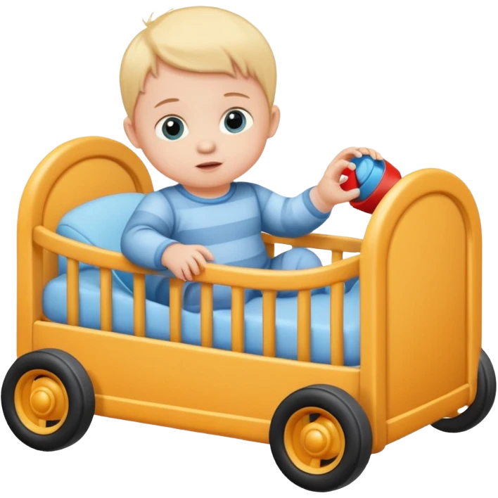 baby in bid with toy car







 emoji