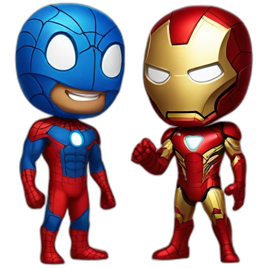 Spider-man and iron man conversation emoji