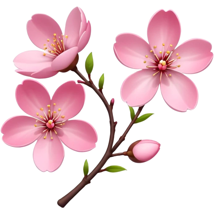 Two cherry blossoms side by side, bouncing up and down together emoji