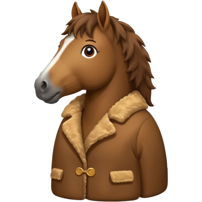 Horse wearing a hidden  emoji