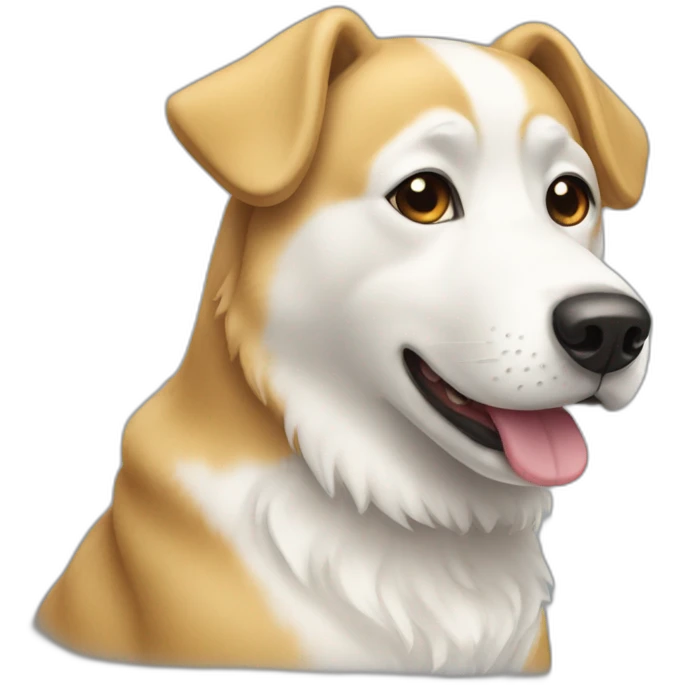 White Hokkaido dog  emoji