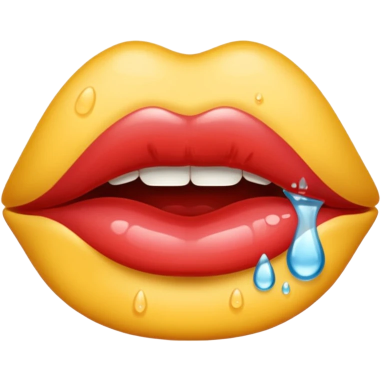 lips drooling  emoji