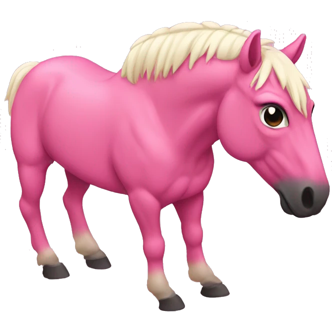 Pink bronco emoji