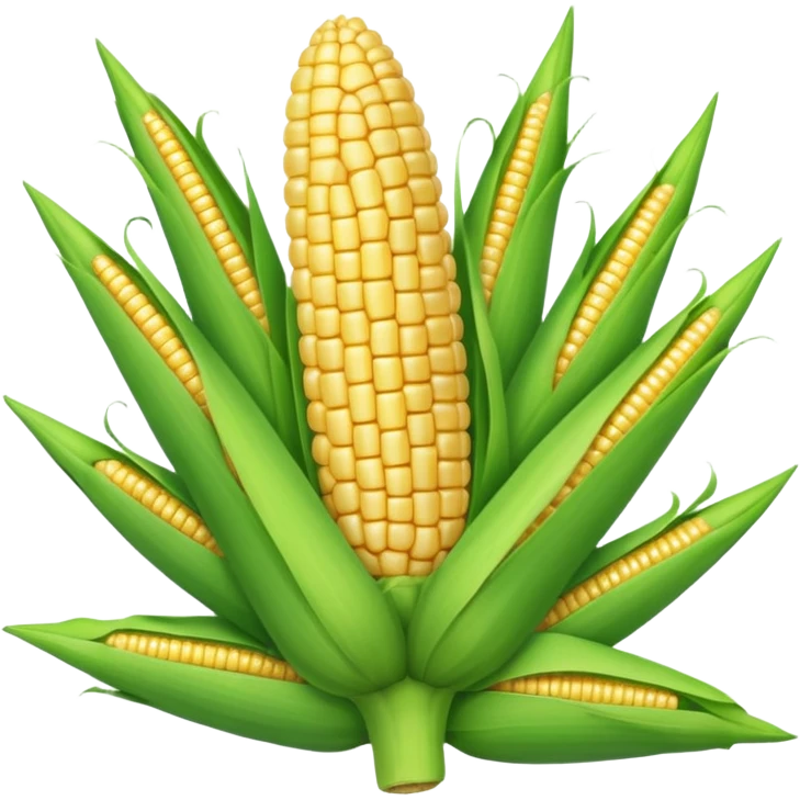 green closed corn cob  emoji