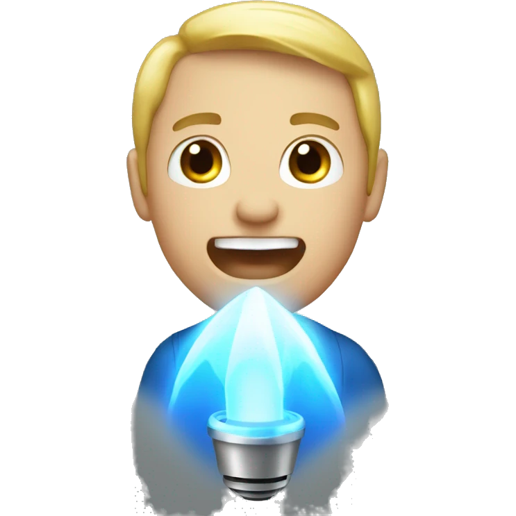 Blue Flash Light emoji