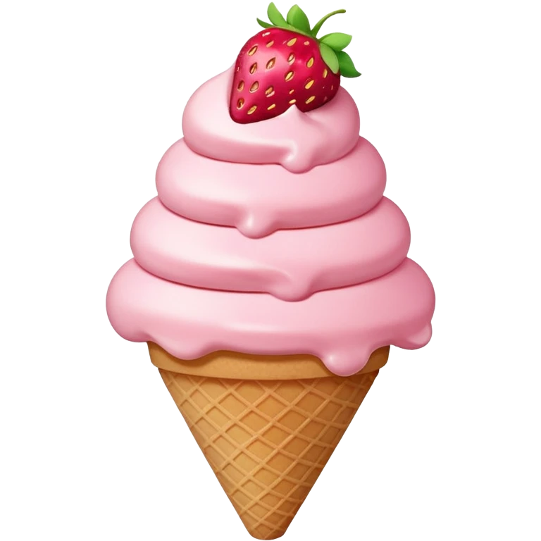 Strawberry shortcake ice cream  emoji