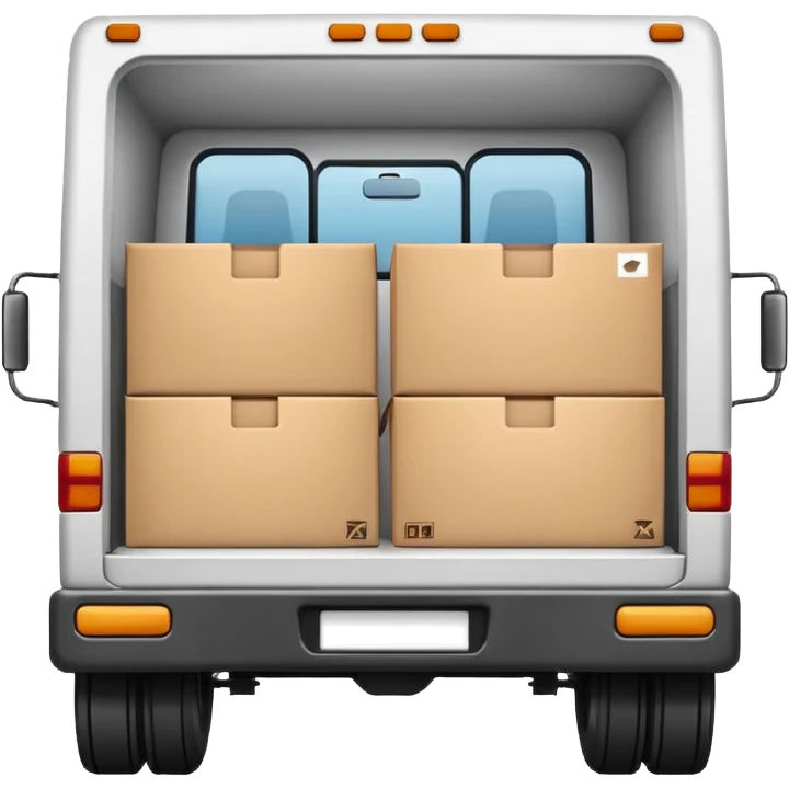 emoji of delivery truck with empty cargo area emoji