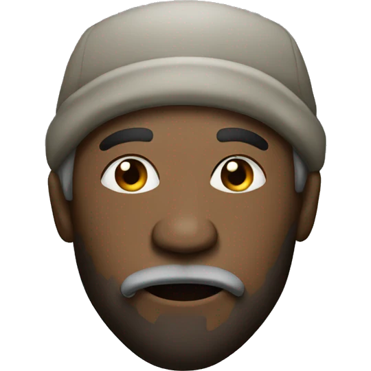 homeless man with cigarette in mouth emoji