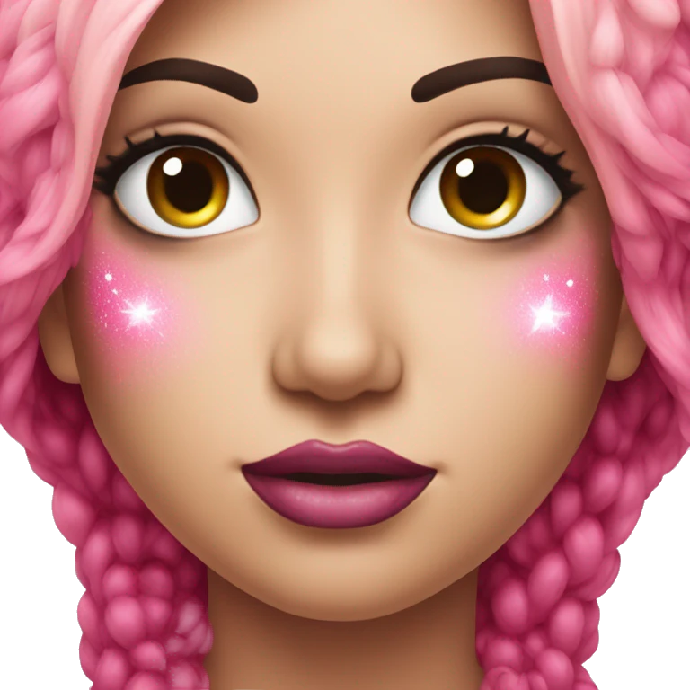 Pink ombre injection shot with glitter  emoji