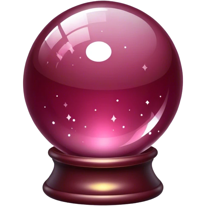 crystal ball sparkles Burgundy emoji