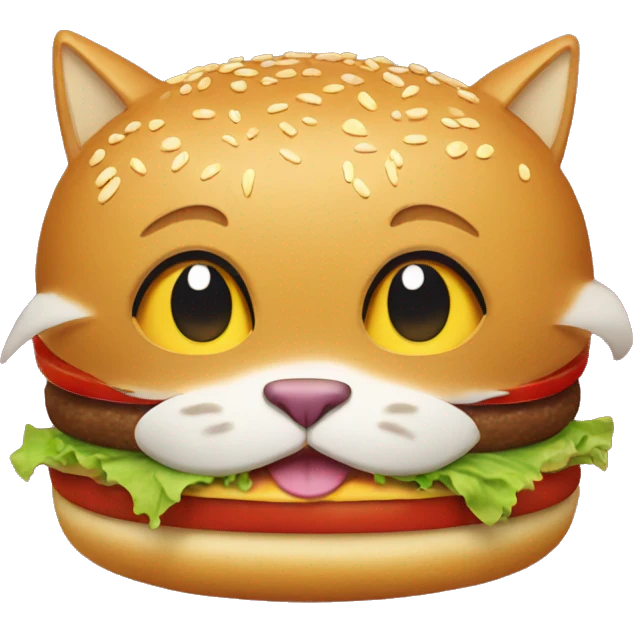 Cat burger emoji