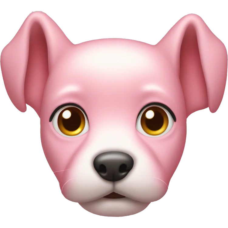 pink puppy face emoji