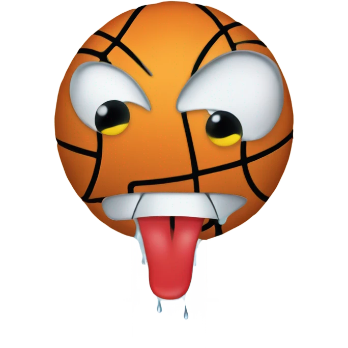 Sad basketball emoji