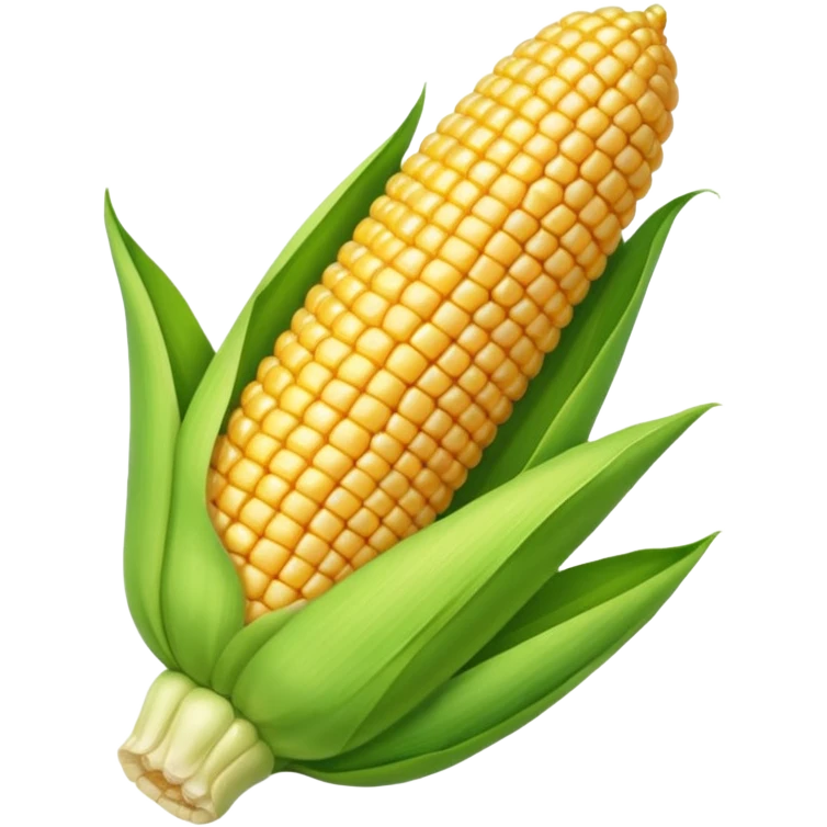 corn on the cob with the husk half way up the cob  emoji