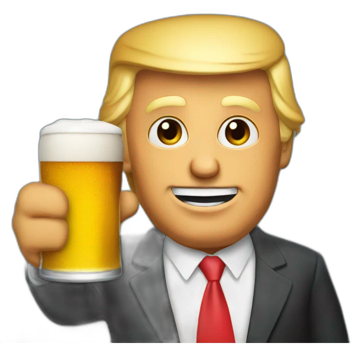 Trump with a bier emoji